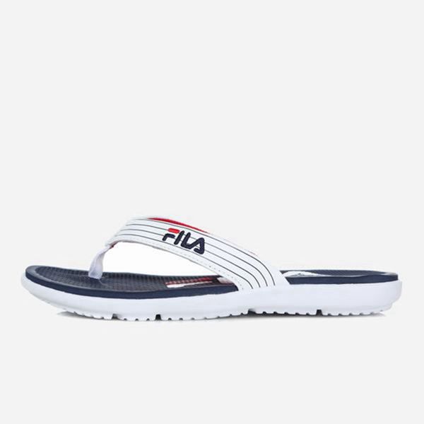 Sandalias Fila Hombre Blancas - Slick Thong - España 647380TBY